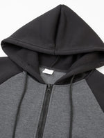 Autumn/Winter Zipper Fleece Hooded Sweatshirt