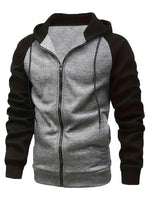 Autumn/Winter Zipper Fleece Hooded Sweatshirt