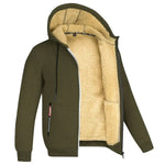 Men’s Winter Warm Fleece-Lined Zip Hoodie