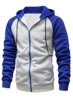 Autumn/Winter Zipper Fleece Hooded Sweatshirt
