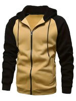 Autumn/Winter Zipper Fleece Hooded Sweatshirt